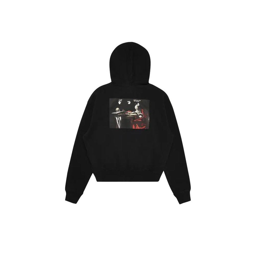 Худи Off-White Caravag Paint Over Hoodie 'Black' 2