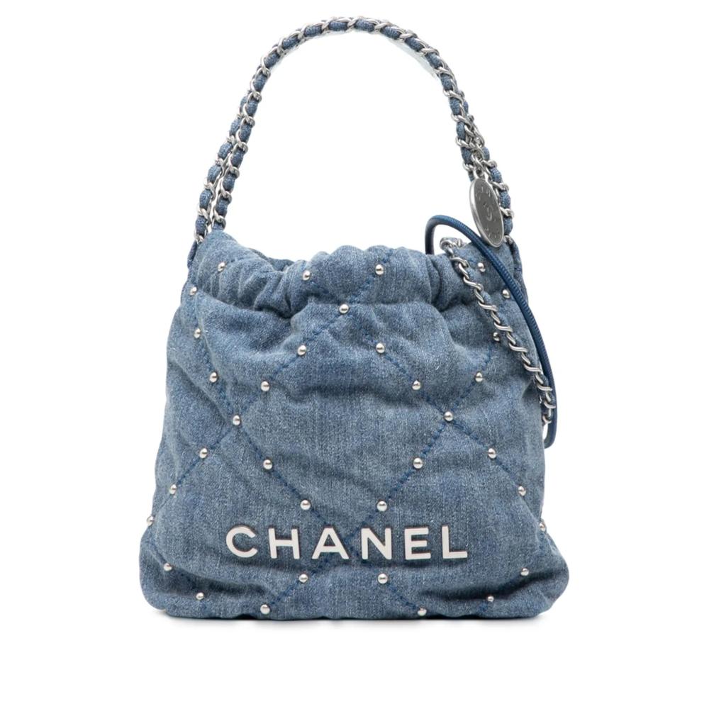 Сумка-сэтчел Mini Denim Studded 22 (2021-2025 годы) 1