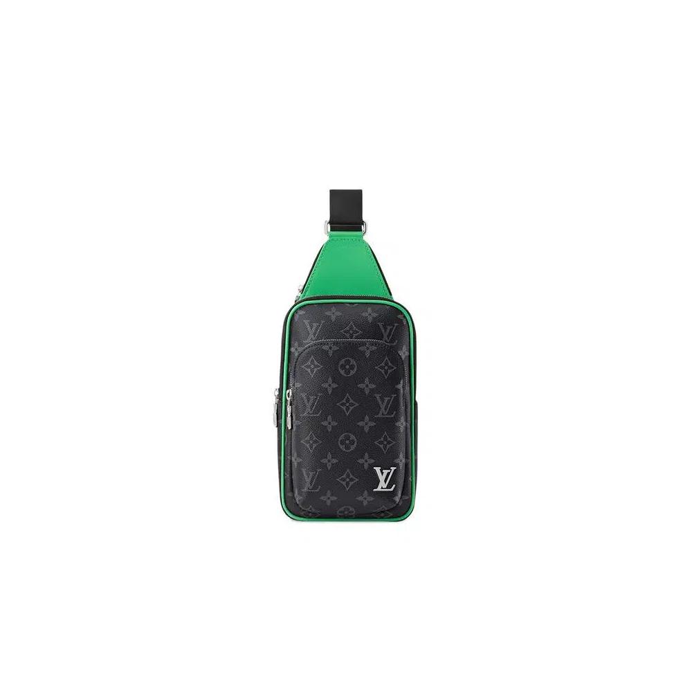 Сумки на плечо Louis Vuitton Avenue Slingbag PM 'Black Monogram Midnight Canvas/Bamboo Green' 1