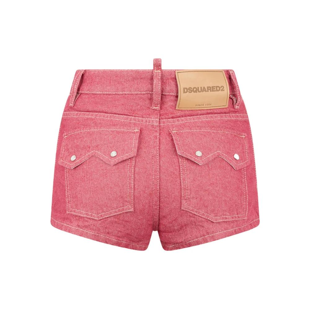 Oxford denim high waist hot pants shorts 2