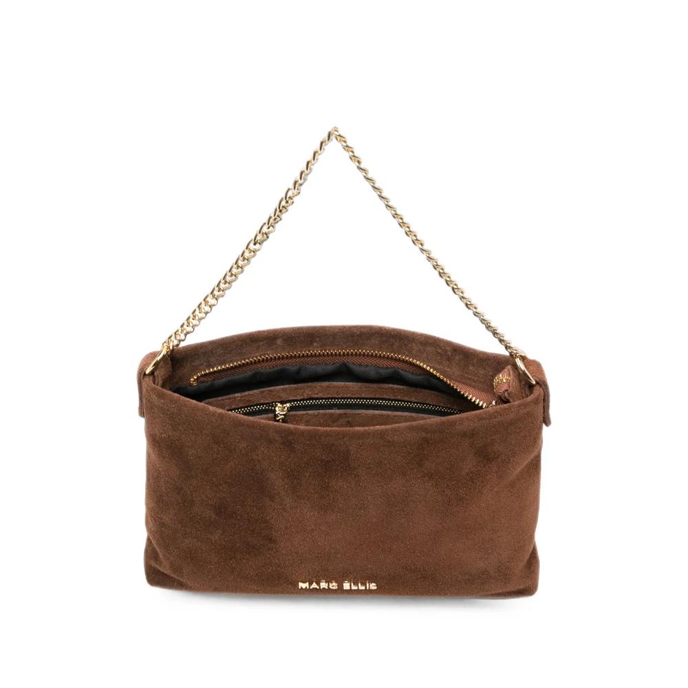 Ester Cm suede logo-lettering shoulder bag 4
