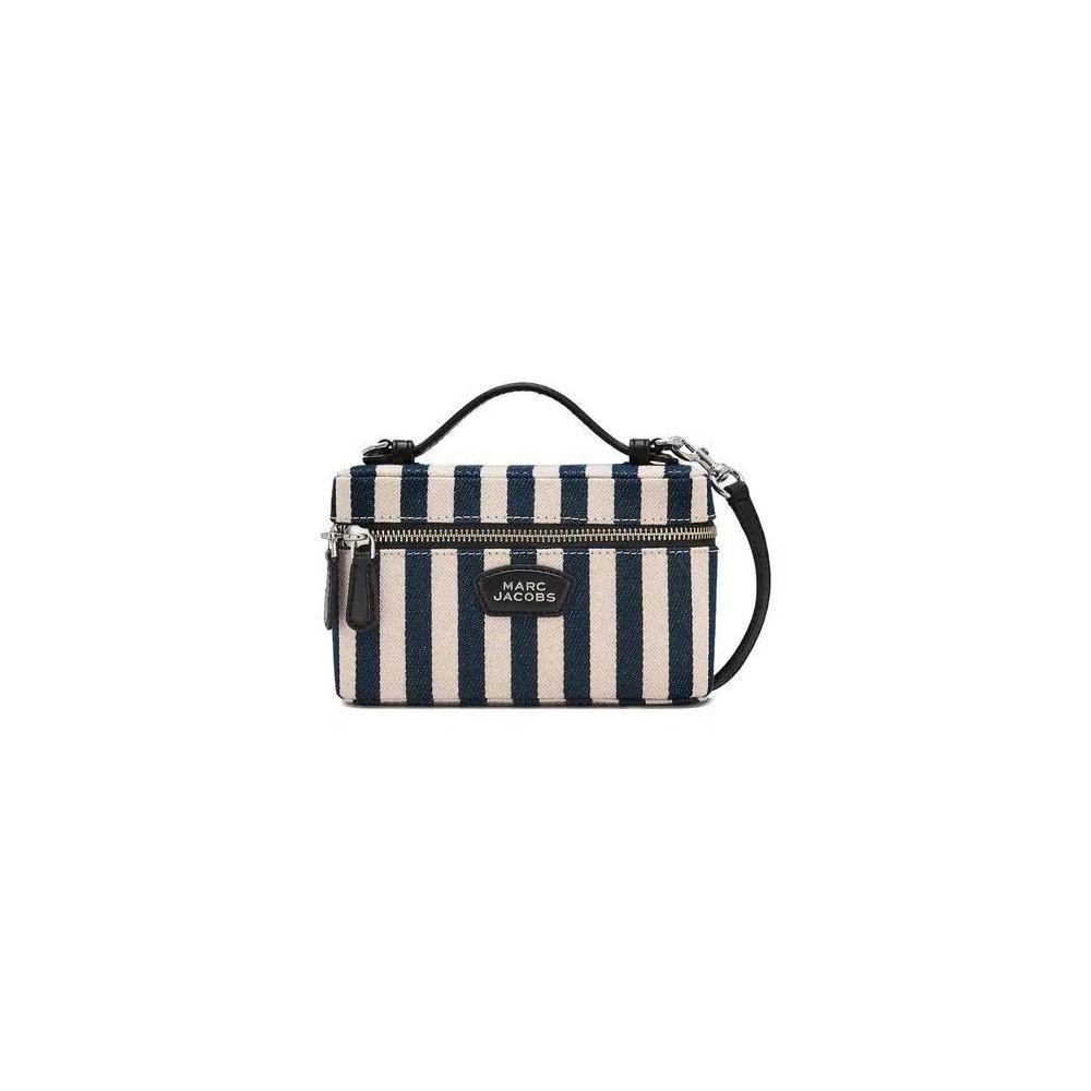 Сумки через плечо Marc Jacobs Stripe Canvas Everyday Logo Vanity Bag «Blue Sea» 1