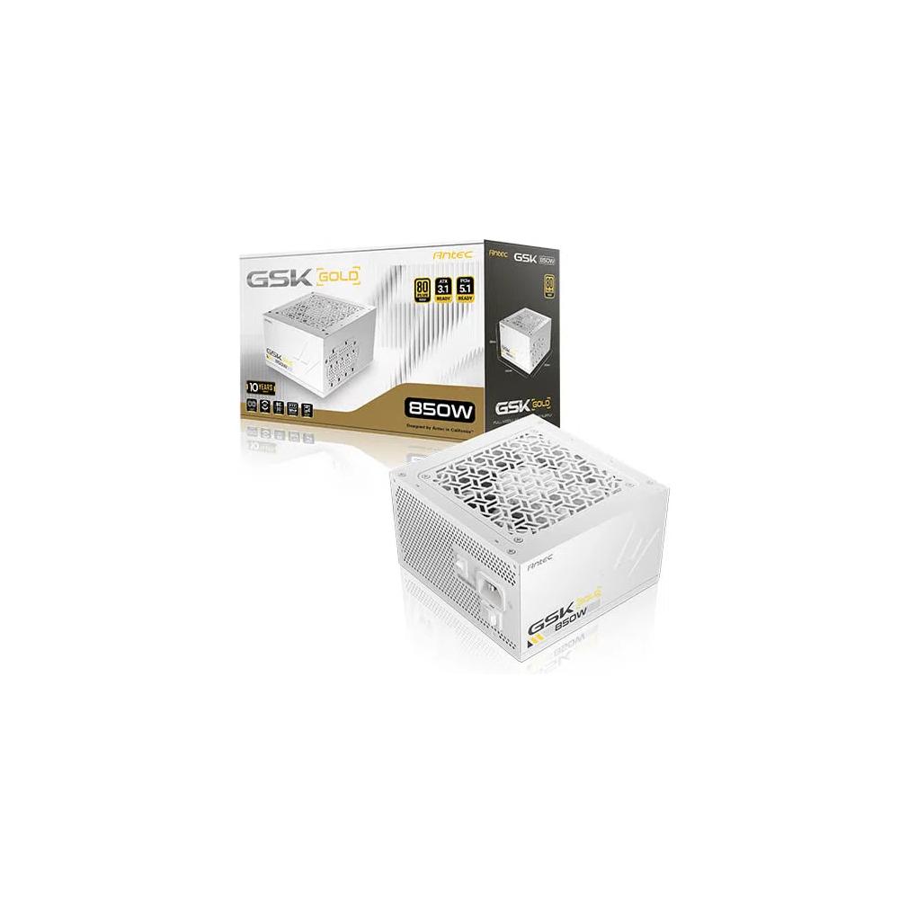 Antec GSK850 V2 ATX3.1 850W 80Plus Gold сертифицирован, полностью модульный блок питания - белый 6