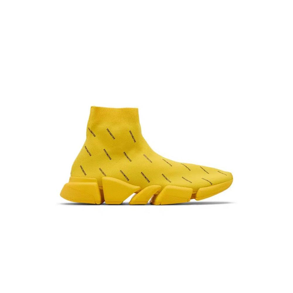 Кроссовки Balenciaga Speed 2.0 Sneaker 'Allover Logo - Yellow' 1