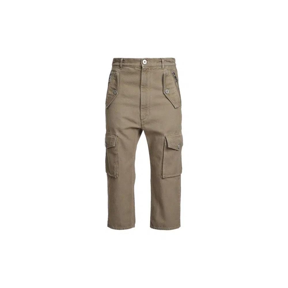 Карго брюки Balmain Loose Fit Cropped Cargo Trousers 'Light Taupe' 1
