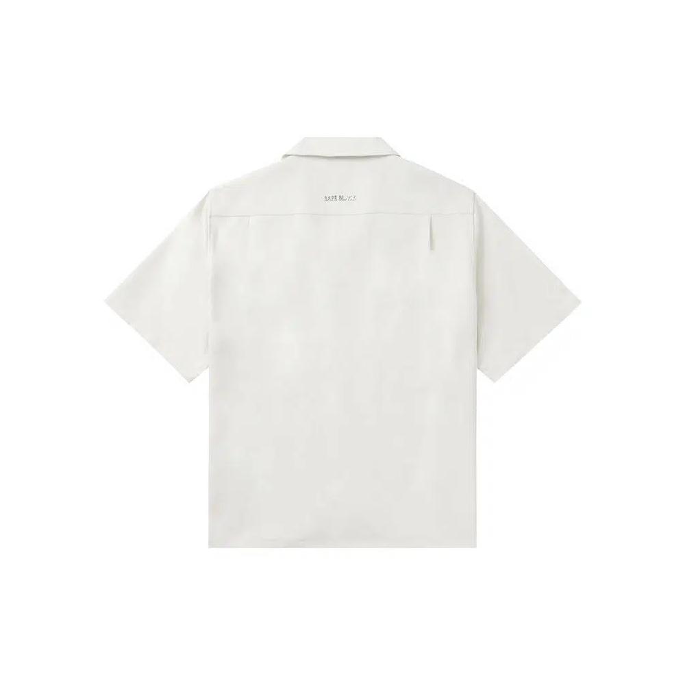 Button Down Shirts BAPE Black Ape Head Bowling Shirt «Белый» 2
