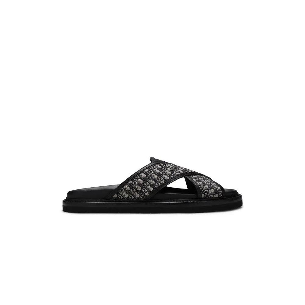 Сандалии Dior Aqua Sandal «Dior Oblique — Бежевый черный» 1