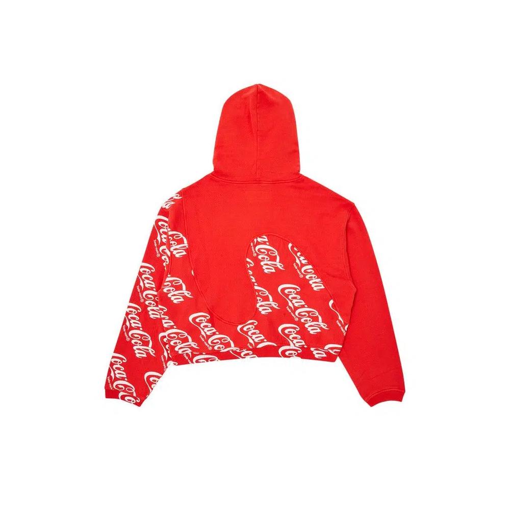 Худи ERL Coca Cola Swirl Hoodie 'Red' 2