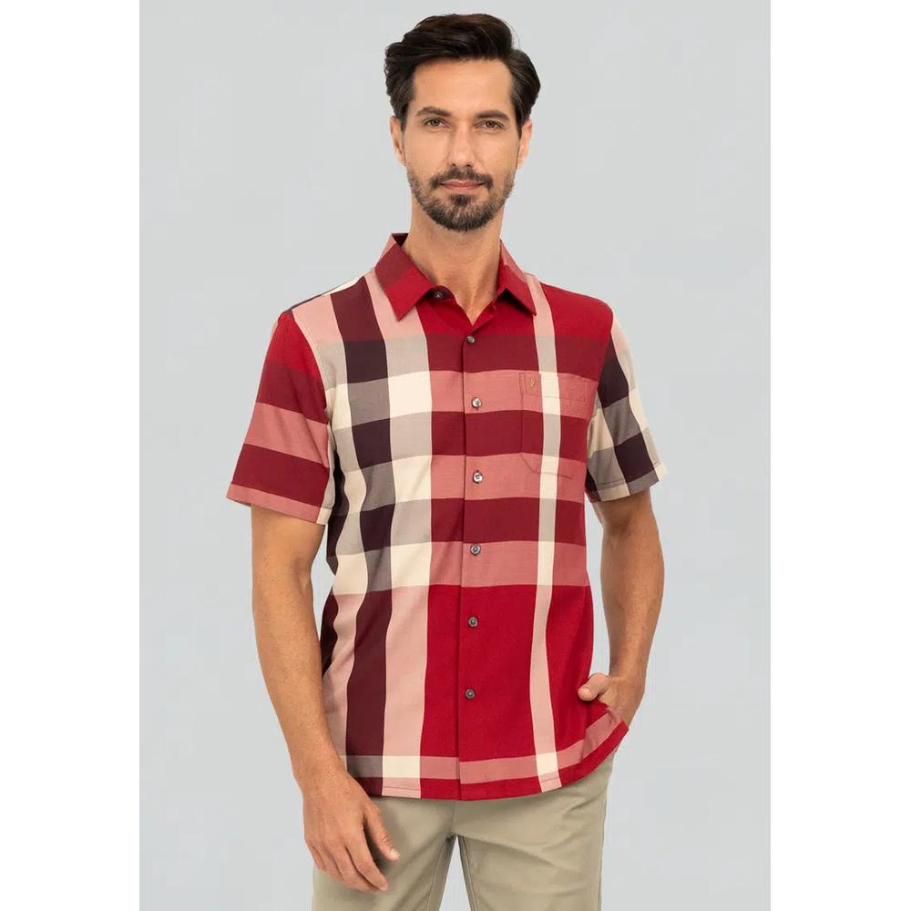 Polo Haus - Мужская рубашка с коротким рукавом Signature Fit из смесового бамбука MBSS161 1