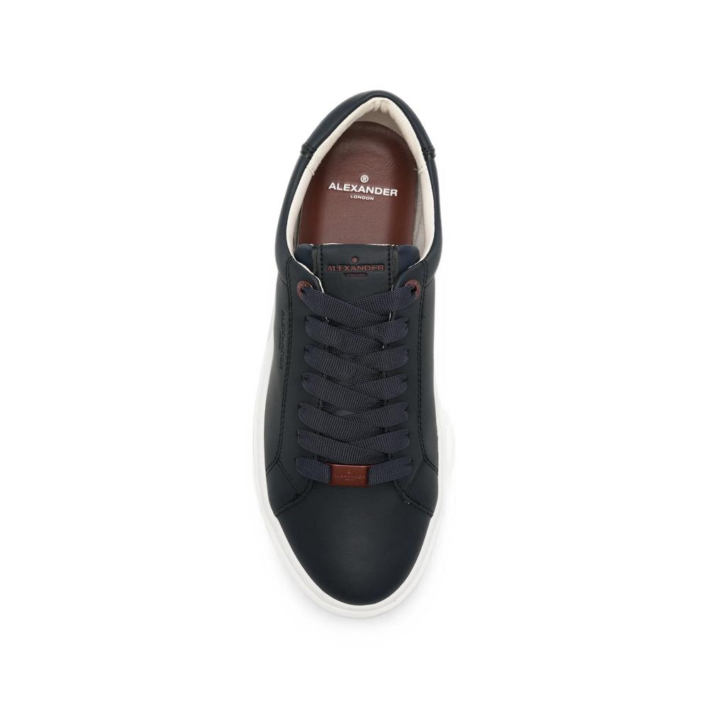 logo-embossed leather sneakers 4