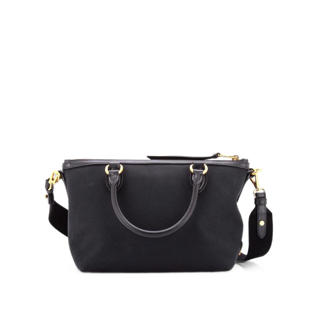 Logo Convertible Zip Canvas with Leather Small tote bag 1
