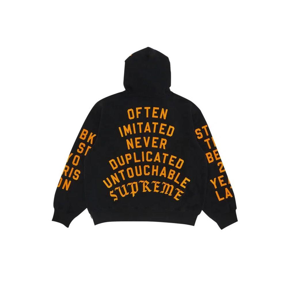 Худи Supreme Team Flocked Hooded Sweatshirt 'Black' 2