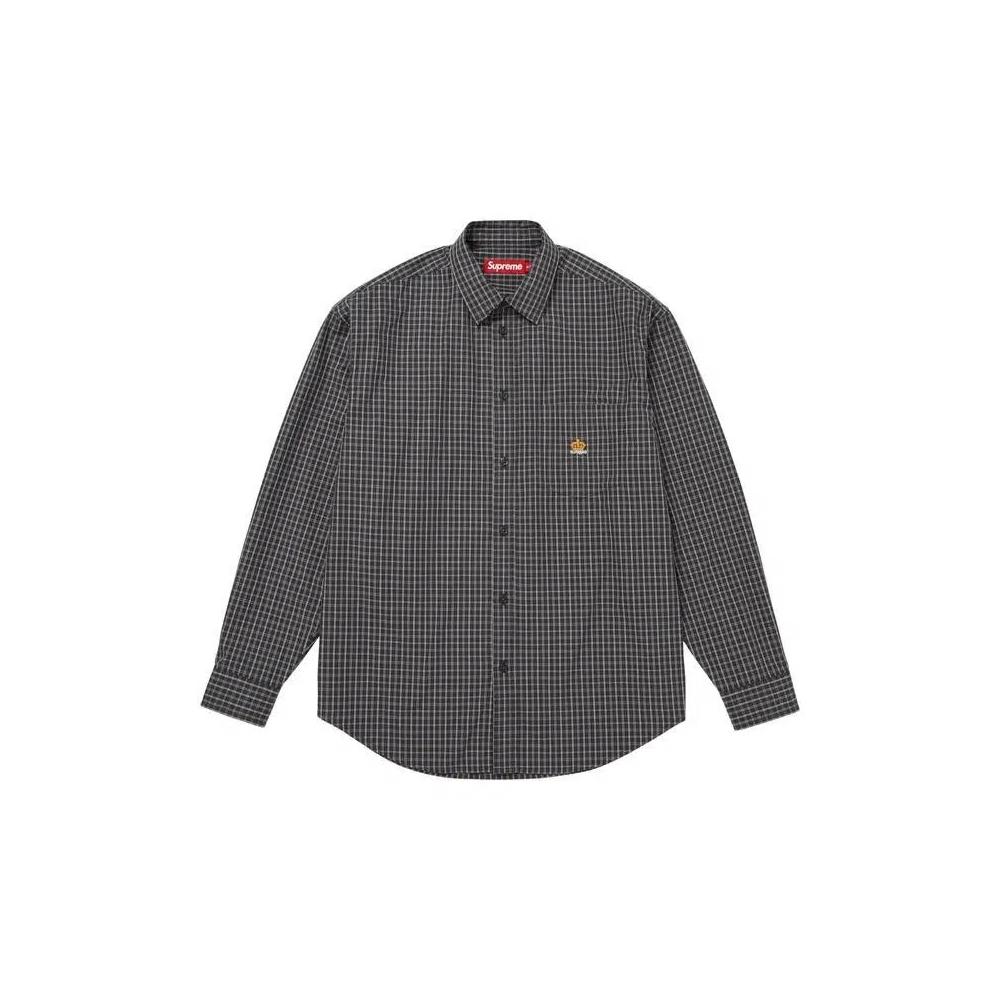 Фланелевые рубашки Supreme Mini Plaid Shirt 'Black' 1