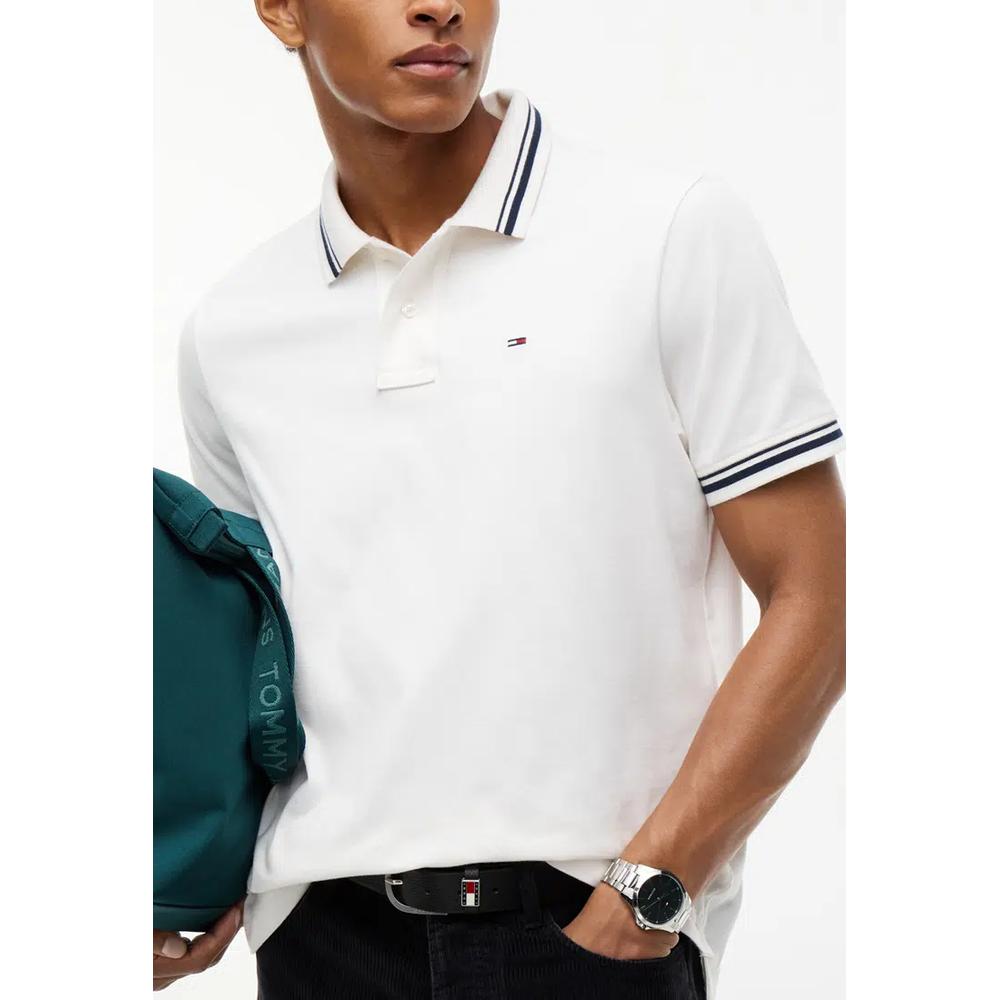 Поло с флагом и контрастной отделкой обычного кроя - Tommy Jeans 3