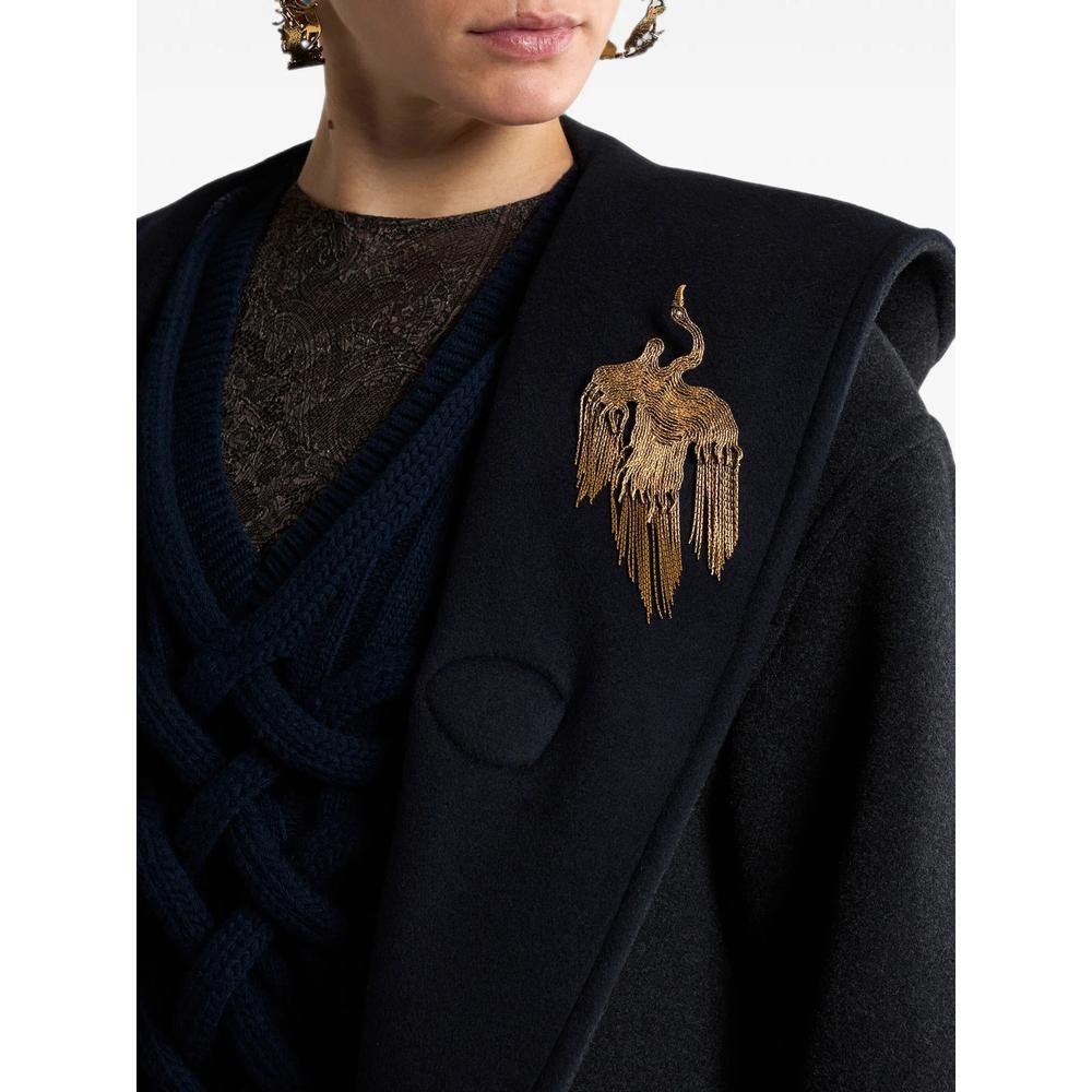brass phoenix brooch with fringing 2