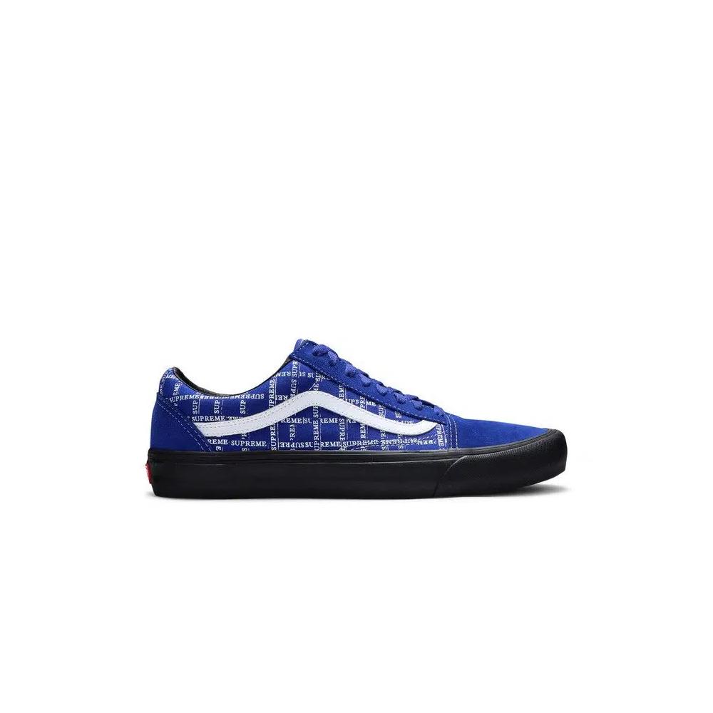Кроссовки Supreme x Vans Old Skool Pro 'Logo Pattern - Royal' 1