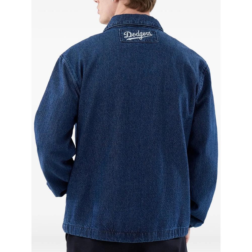 LA Dodgers MLB logo-patch denim jacket 2