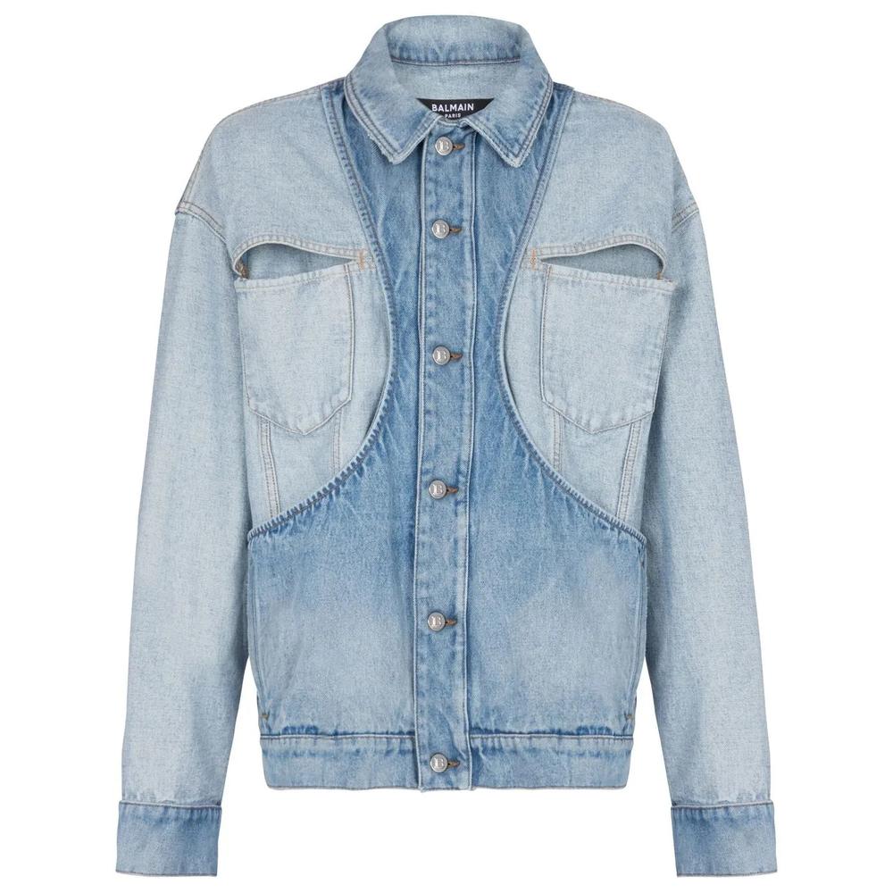 panelled-design denim jacket 1