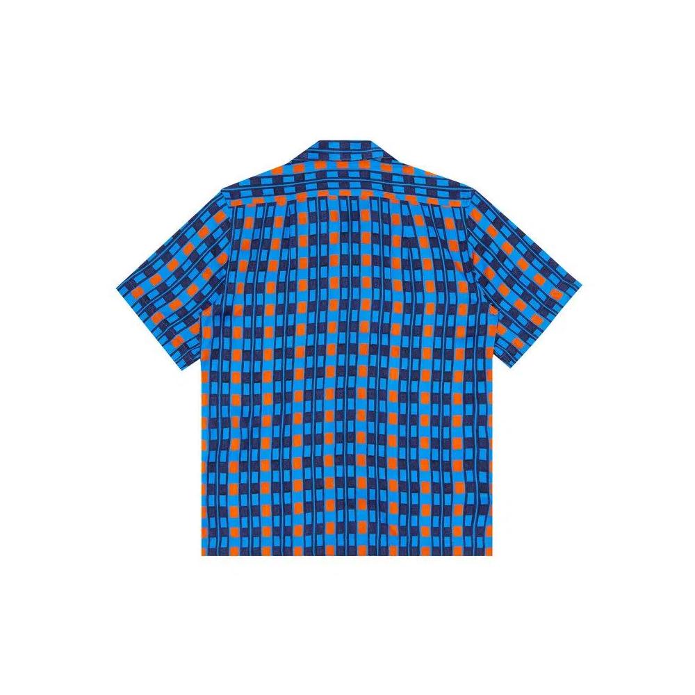 Рубашка на пуговицах Wales Bonner Highlife Bowling Shirt 'Синий' 2