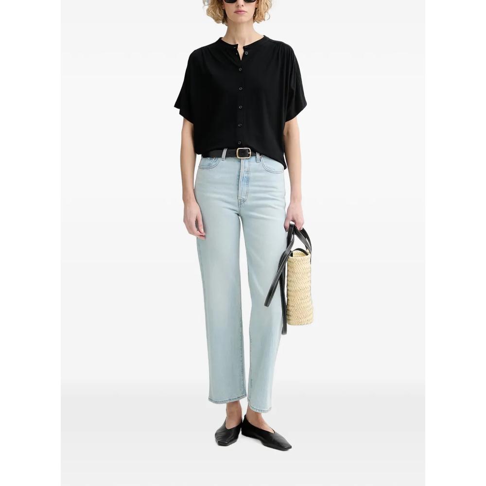 button-up pleated-shoulder shirt 2