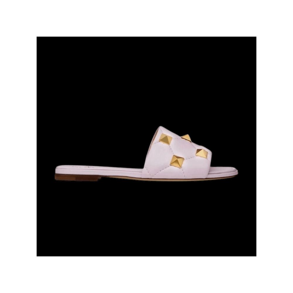 Valentino Garavani Wmns Roman Stud Flat Sandals «Розовый» 1