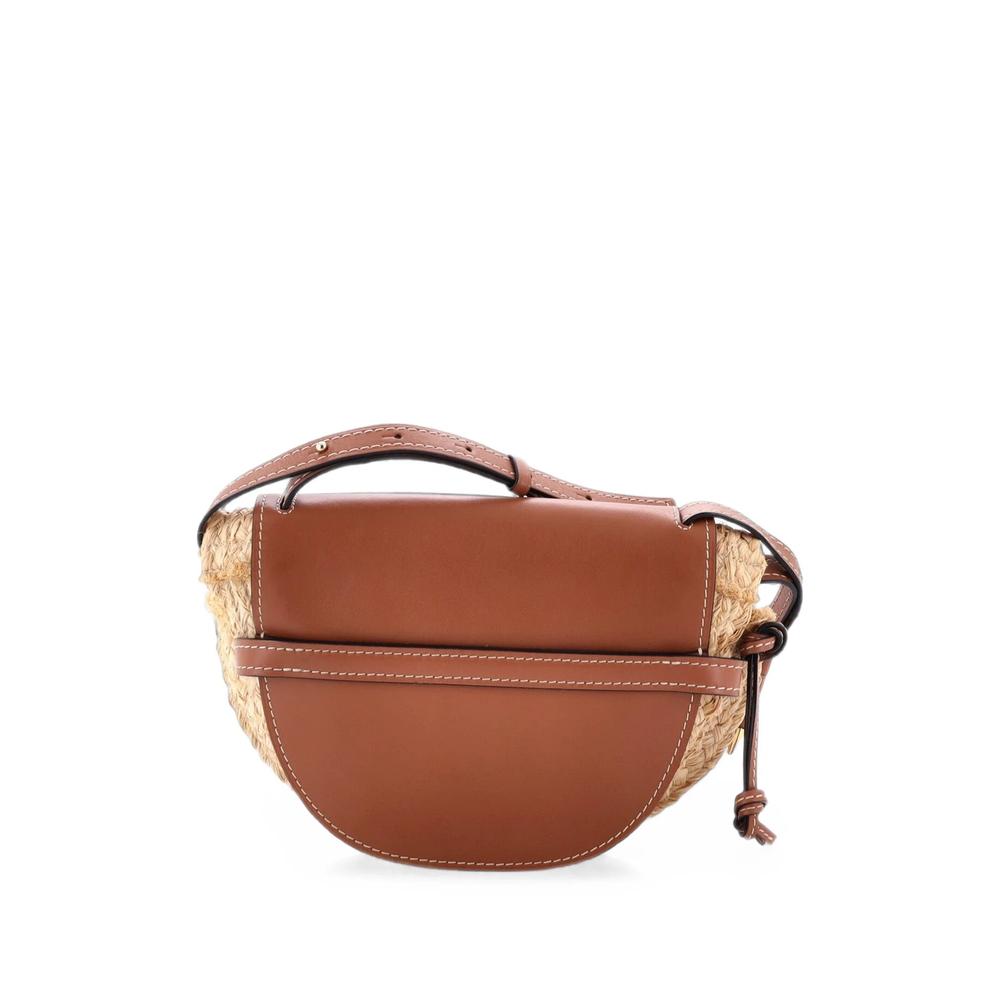Gate Leather with Raffia Small shoulder bag 3
