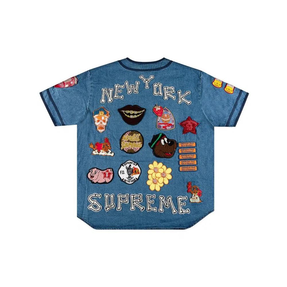 Джерси Supreme Patches Denim Baseball Jersey 'Denim' 2