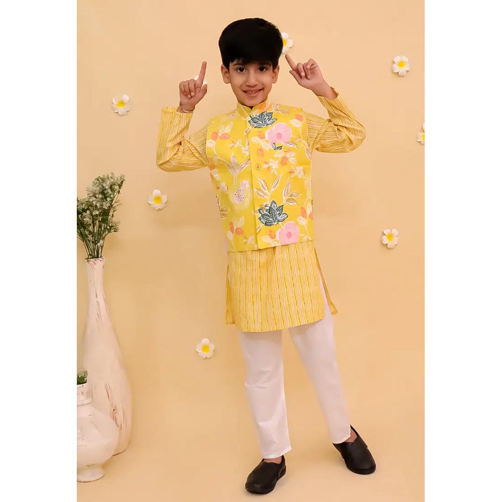 The Mom Store Ray of Style Мальчиковый комплект куртка и курта-пижама с цветочным принтом - Мульти 6
