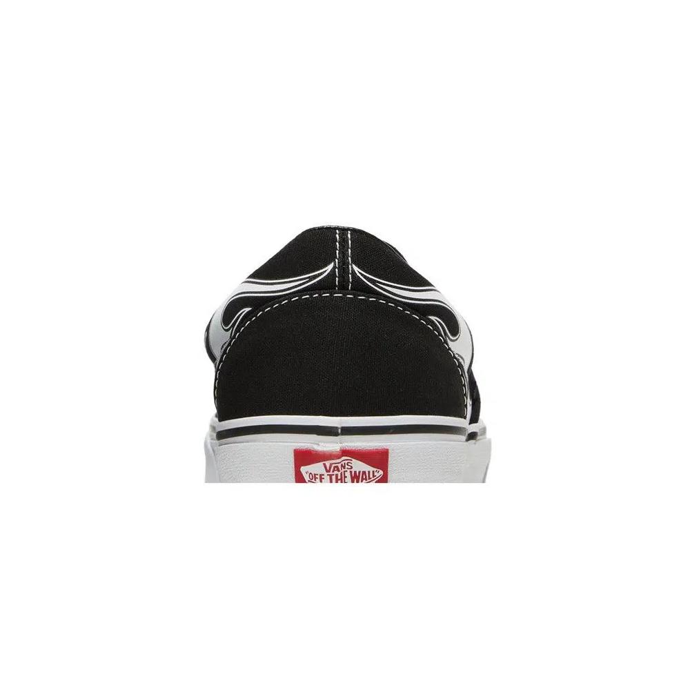 Слипоны Vans Classic Slip-On «Пламя — черно-белый» 7