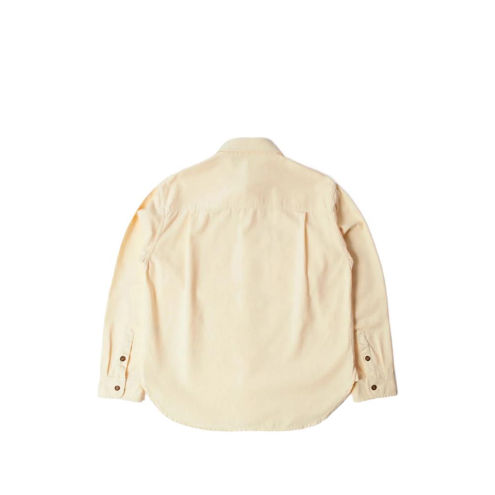 Clean logo-patch button-up shirt 2
