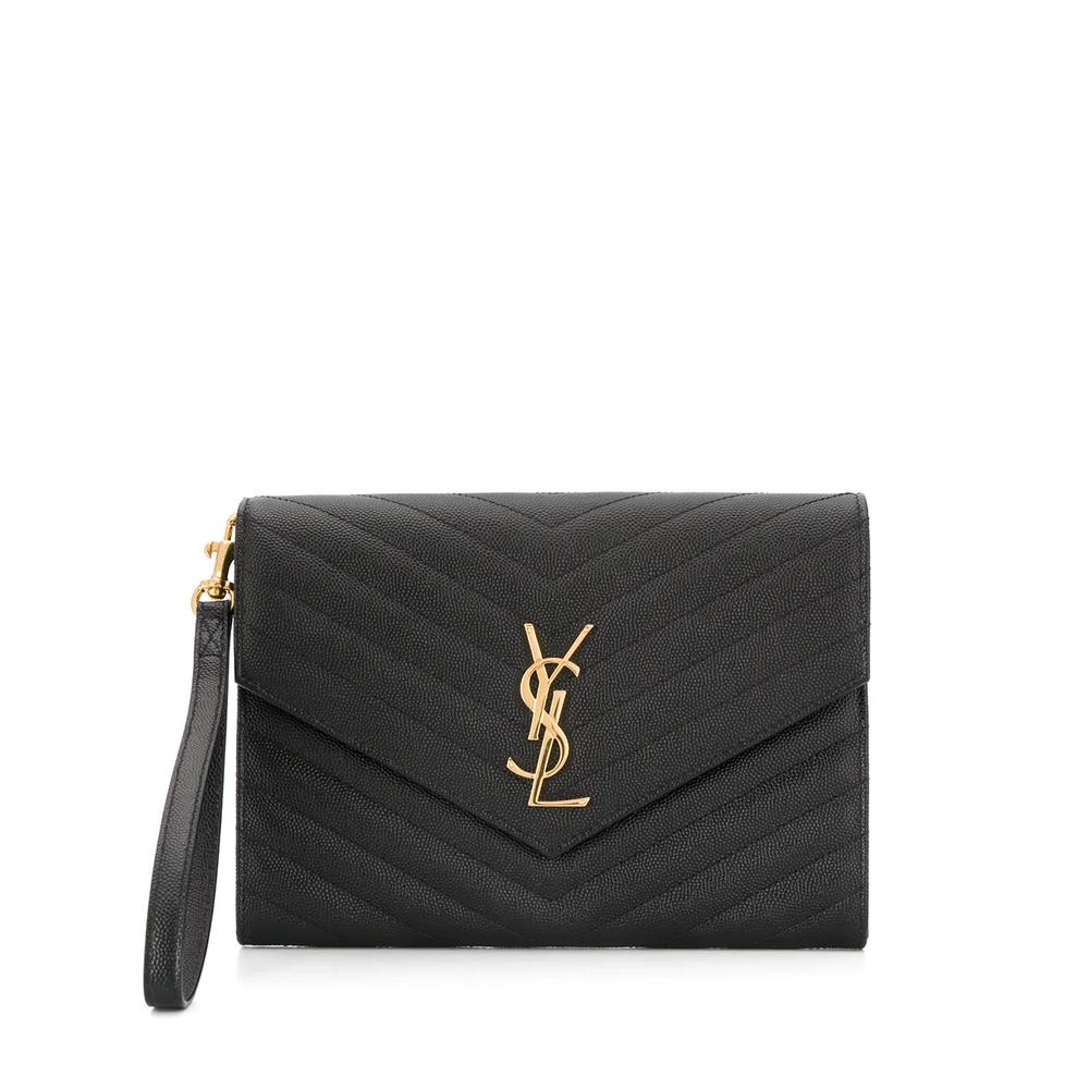 Клатч YSL New Pouch с декором Monogram 1