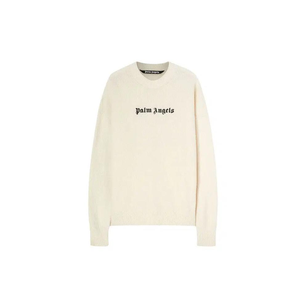 Свитера Palm Angels Classic Logo Sweater 'Белый/Черный' 1