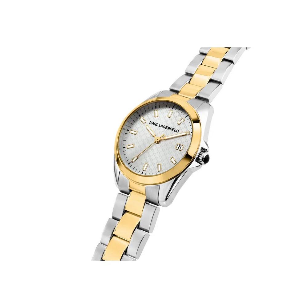 【2 года гарантии】KARL LAGERFELD 35mm Женские серебристые кварцевые часы Essential R0553101507 5