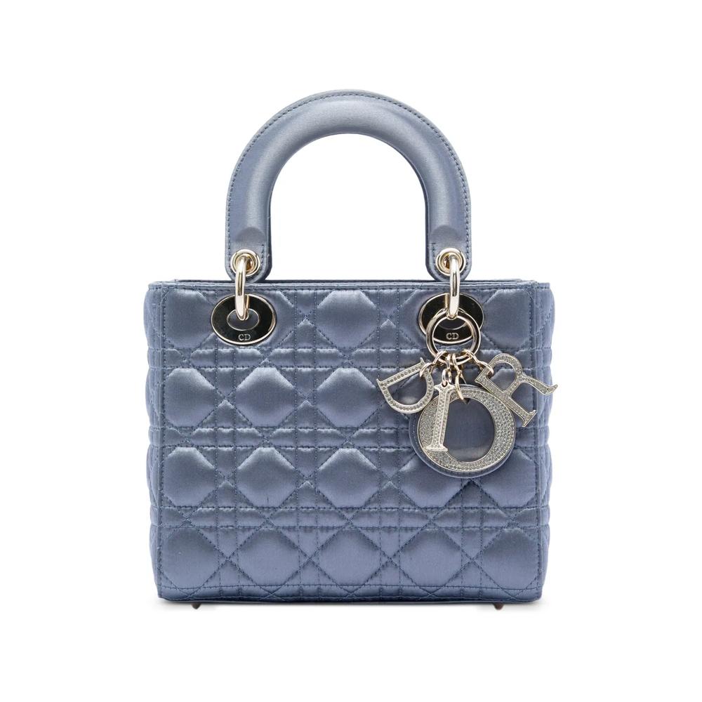 Маленькая сумка-сэтчел Satin Cannage Lady Dior с кристаллами Swarovski (2019 год) 1