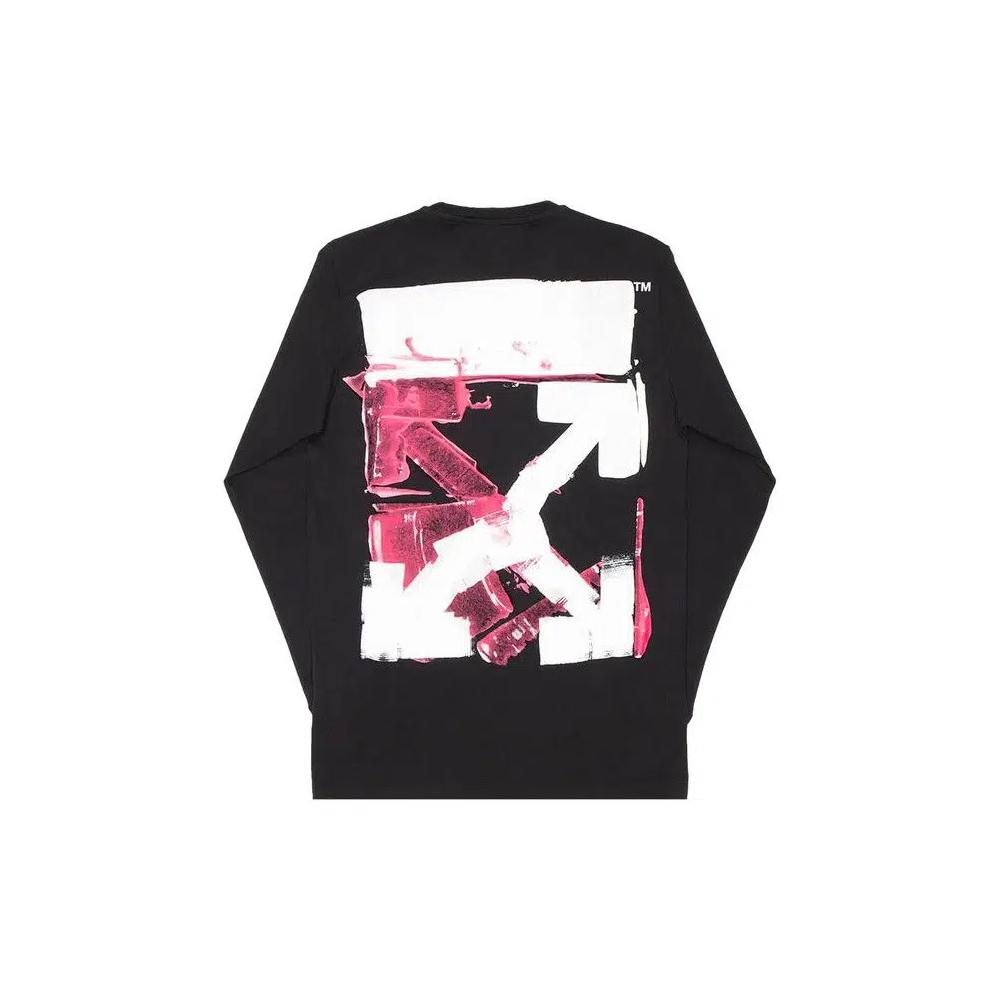 Футболки Off-White Acrylic Arrow Long-Sleeve Tee 'Black/Fuchsia' 2