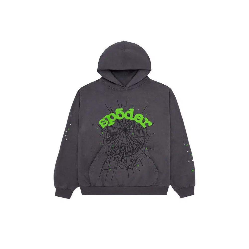 Худи Sp5der Wait Web Hoodie 'Серый сланец' 1