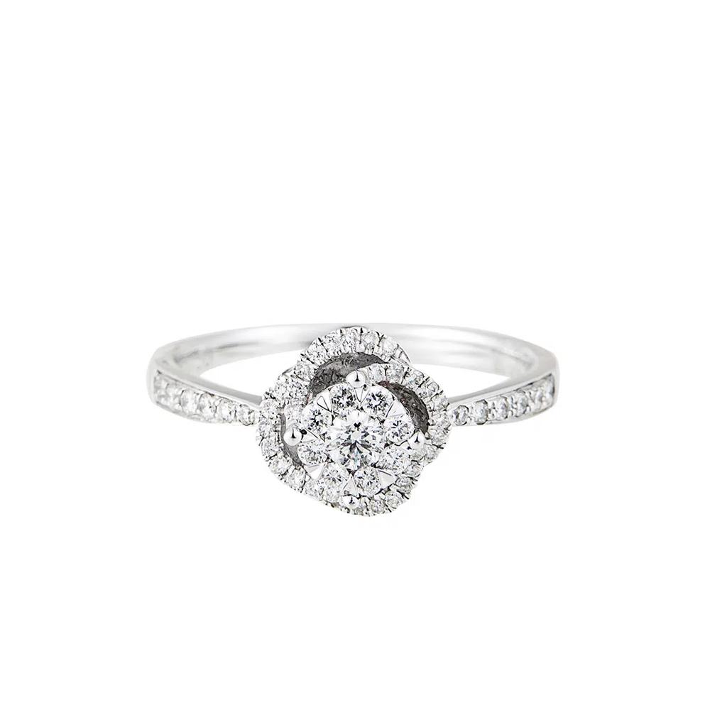 Кольцо с бриллиантом LITZ 18K Белое золото DR3791 2