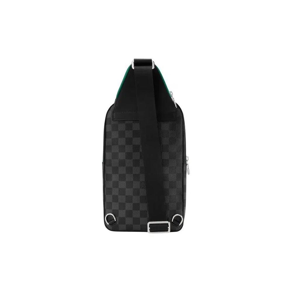 Сумки через плечо Louis Vuitton Avenue Slingbag PM 'Борнео-зеленый/черный дамье графит канвас' 2