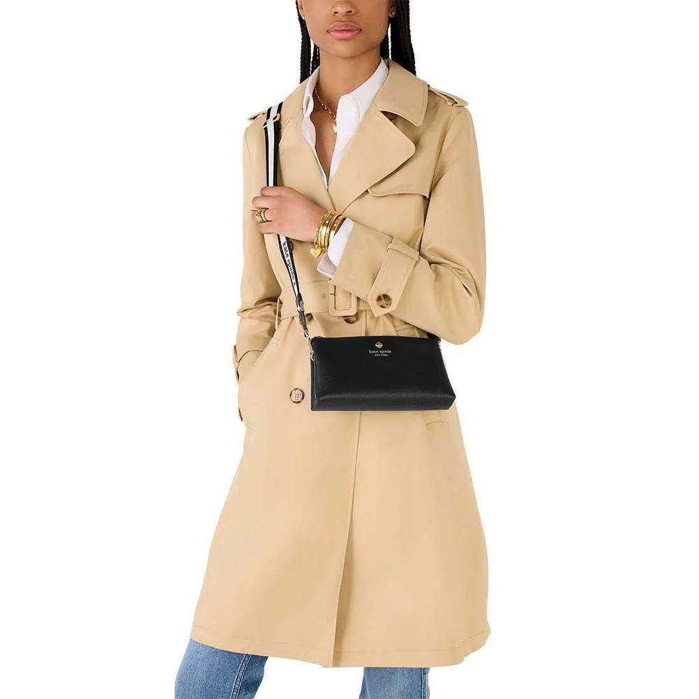 Emma Pebbled Leather Мини-сумка через плечо Черная KK257 5