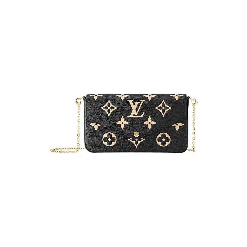 Клатчи Louis Vuitton Pochette Félicie 'Черный/Бежевый с монограммой тисненая телячья кожа Empreinte' 1