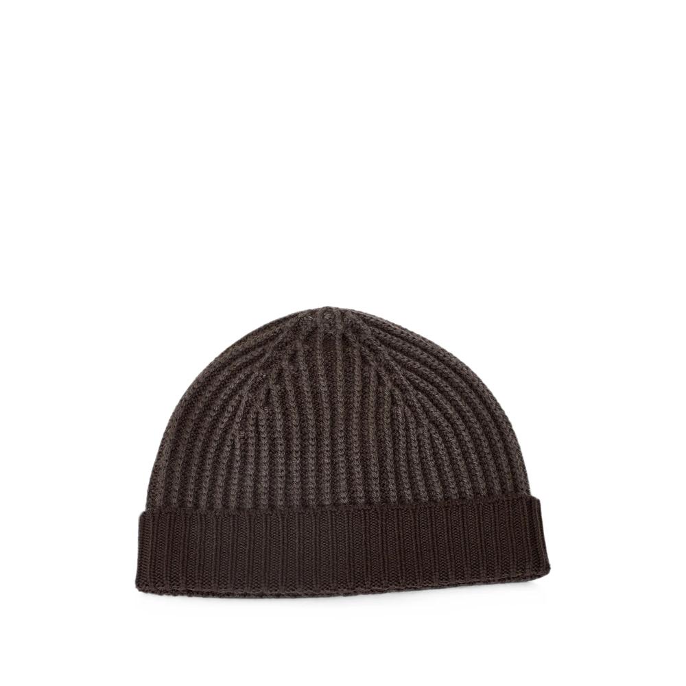 Foggy ribbed beanie hat 2