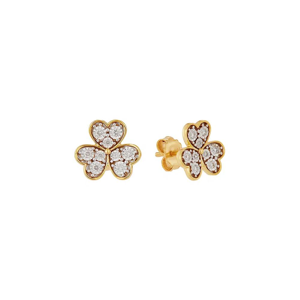 HABIB Серьги с бриллиантами в желтом золоте 375/9K 274410126(E) 1