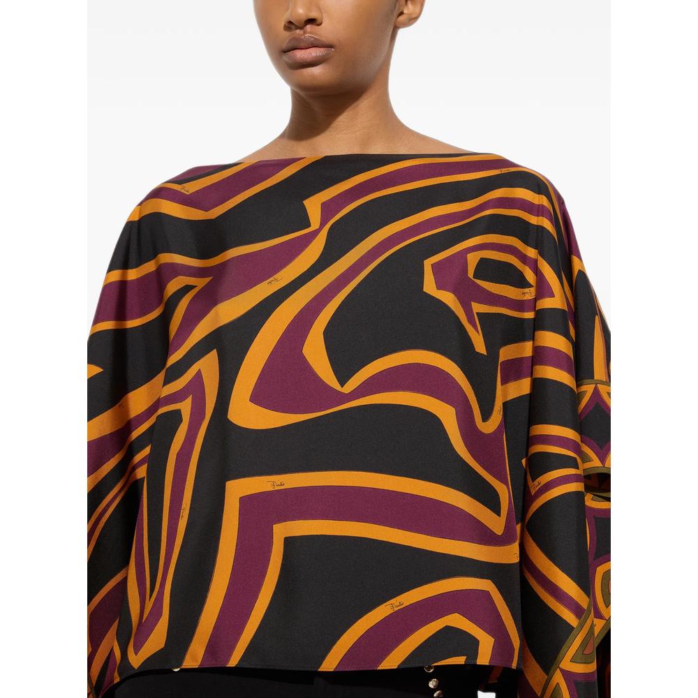 Labirinto print silk blouse 5