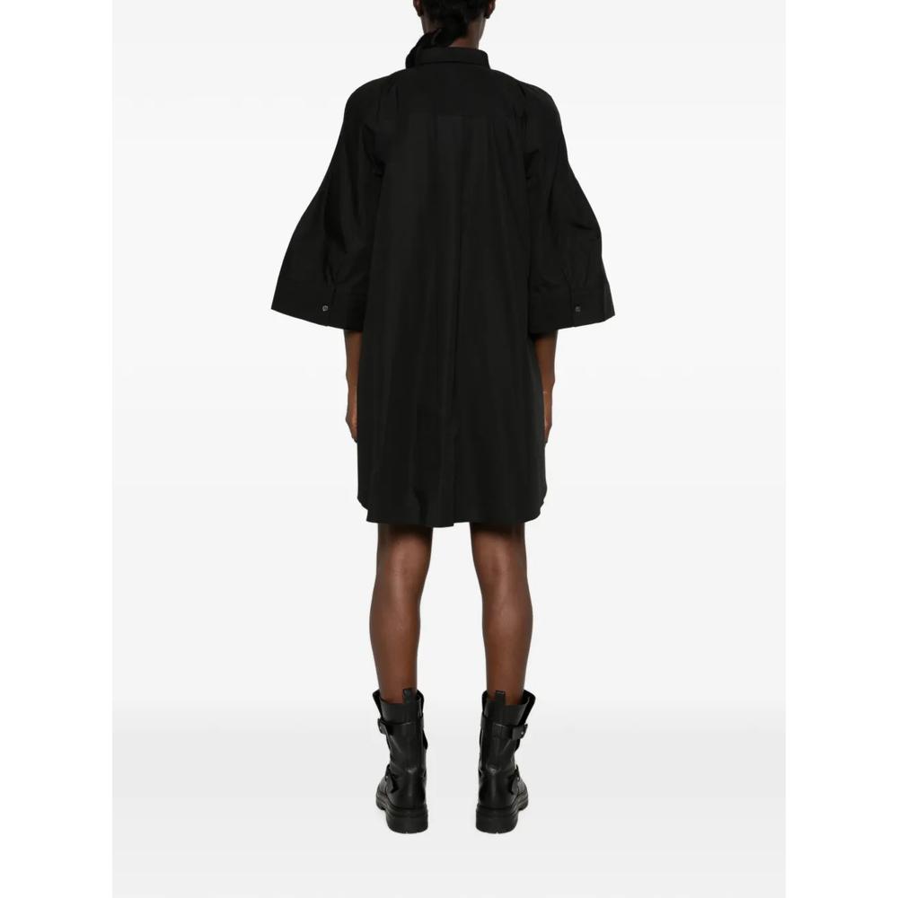 pleated-back wide-sleeve mini shirt dress 4
