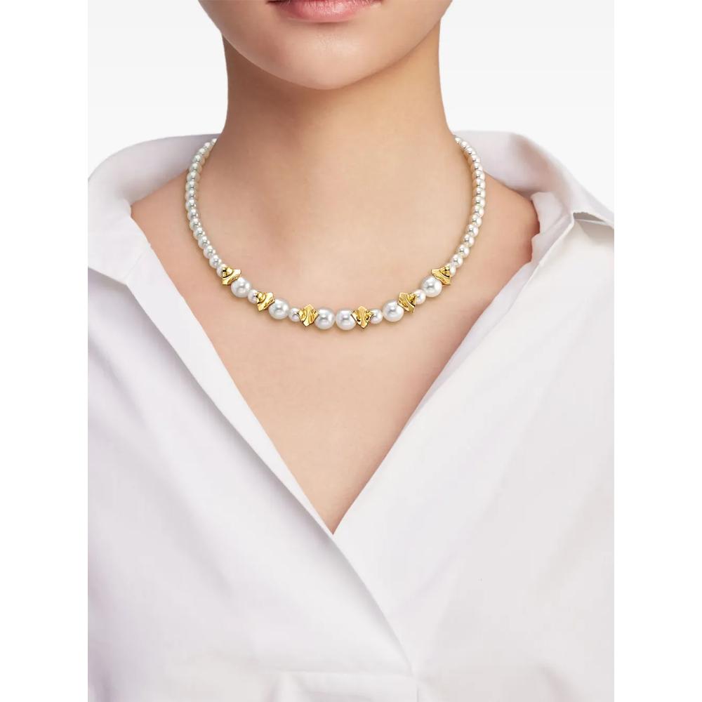 Колье M/G Tasaki Square Leaf из желтого золота с жемчугом 2