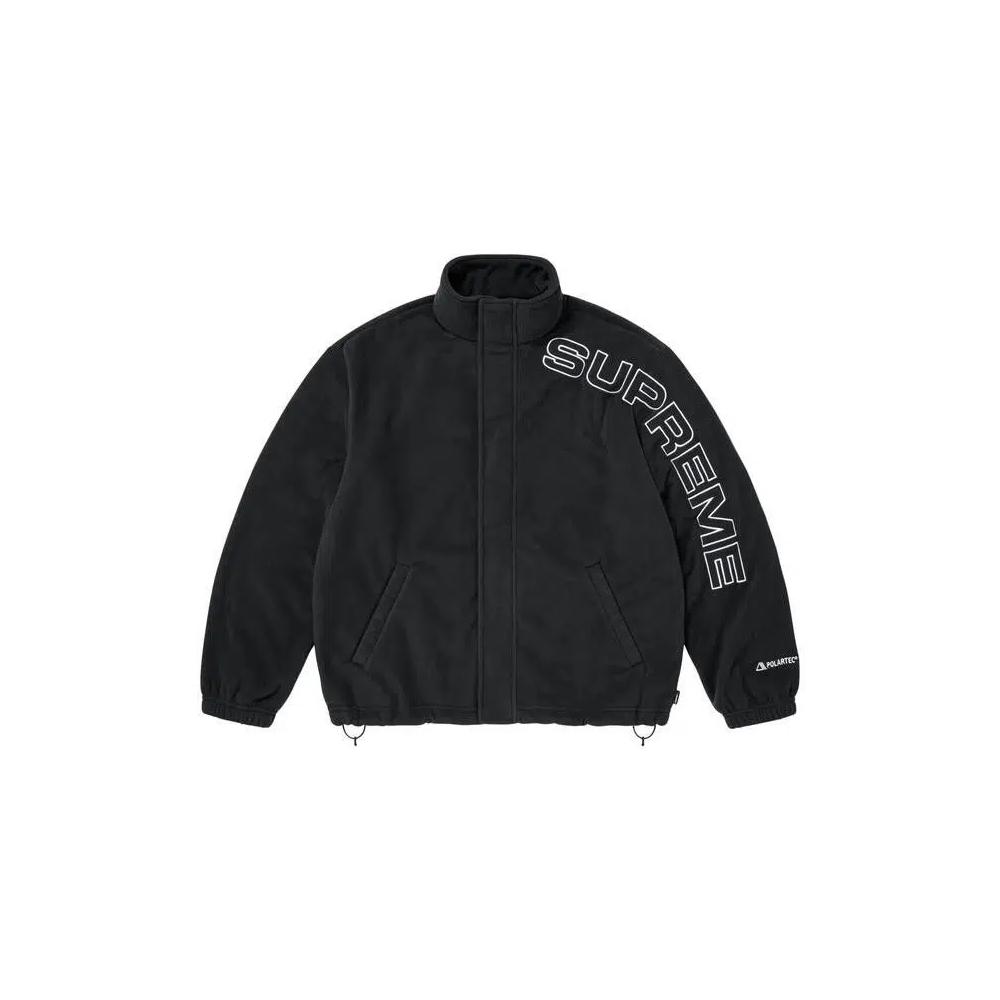 Jackets Supreme Spellout Embroidered Polartec Jacket 'Черный' 2