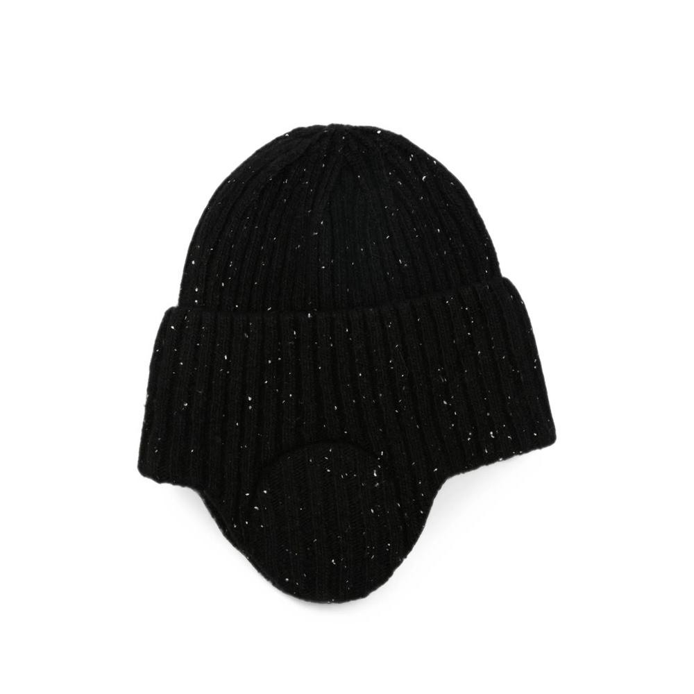 ribbed-knit ear-flap beanie hat 2