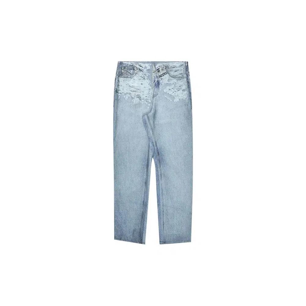 Джинсы Diesel Straight Placed Print «Синие» 1