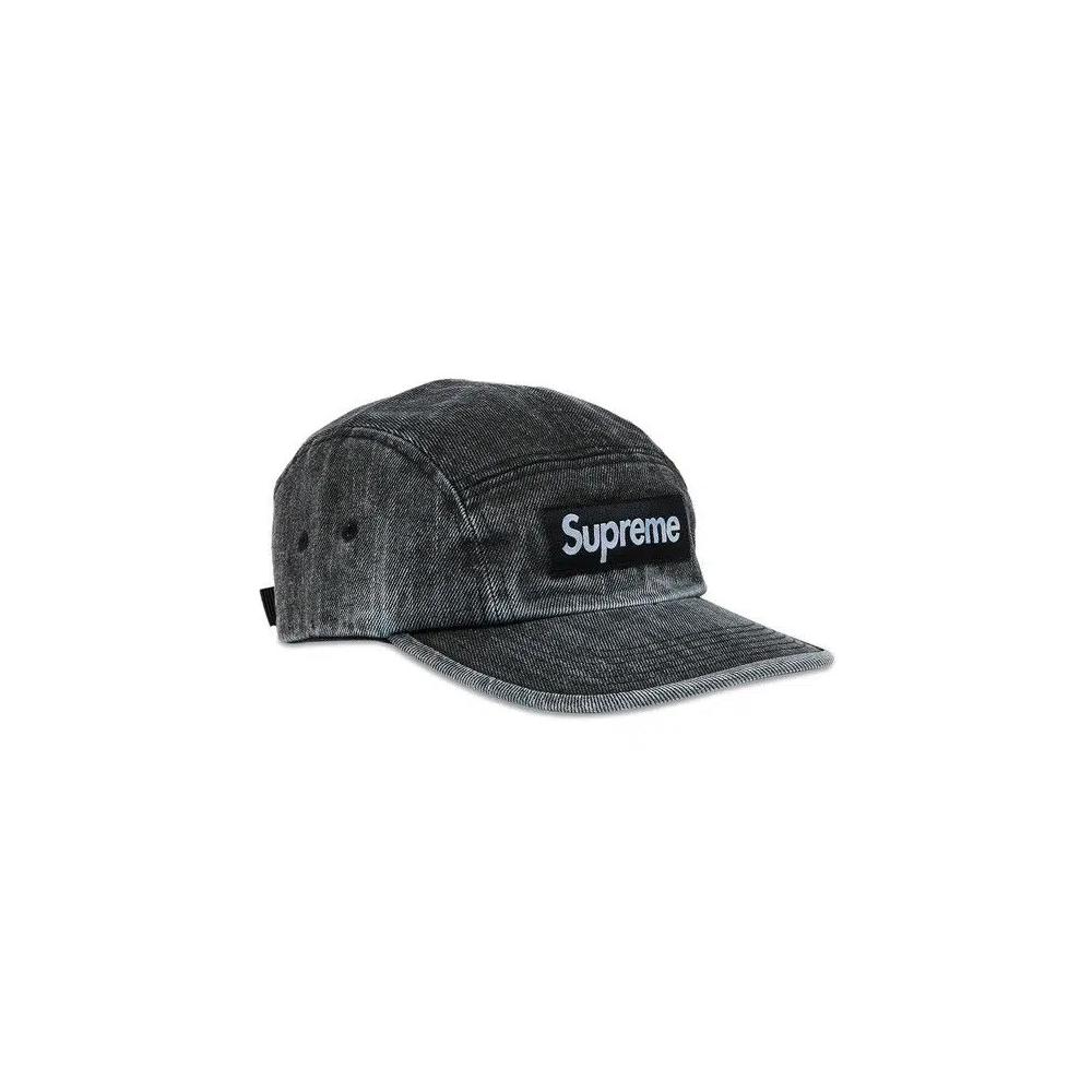 Кепки Supreme Coated Denim Camp Cap 'Black' 2