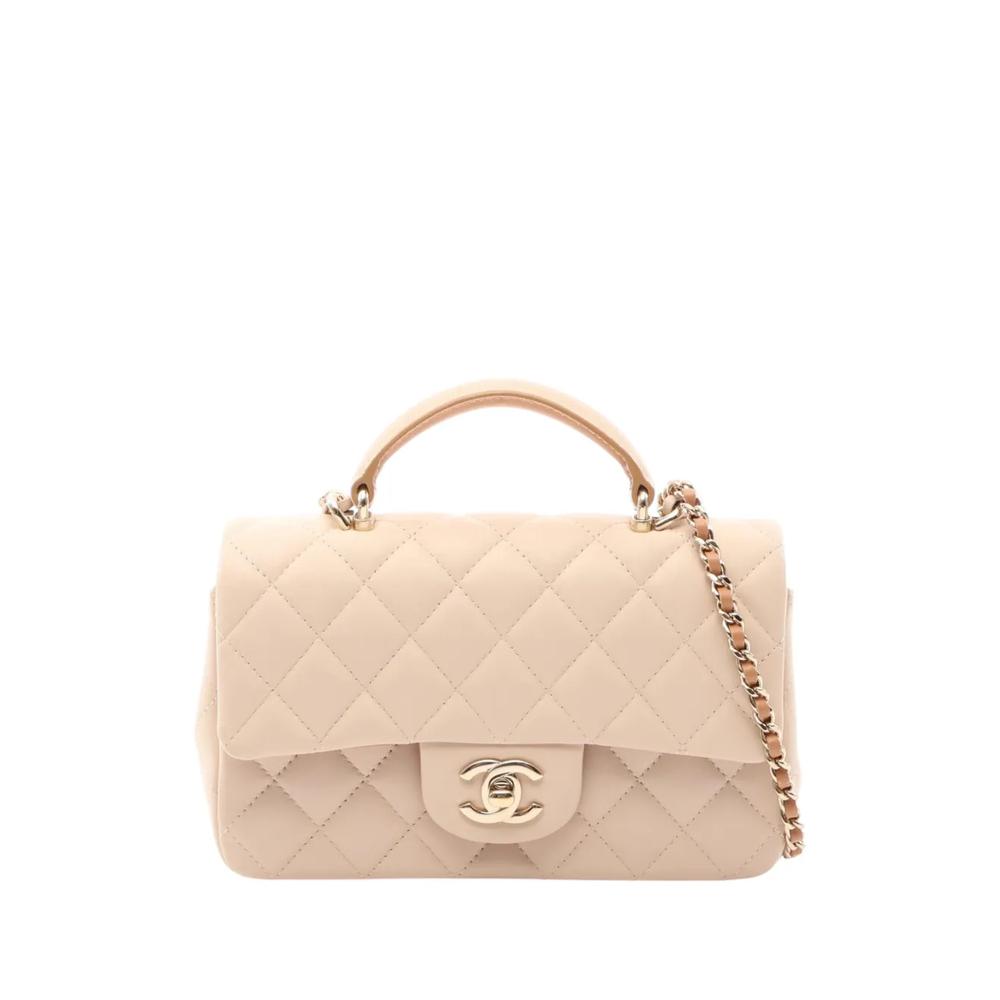 Сумка-сэтчел Mini Rectangular Classic Lambskin Top Handle Flap (2021-2026 годы) 1